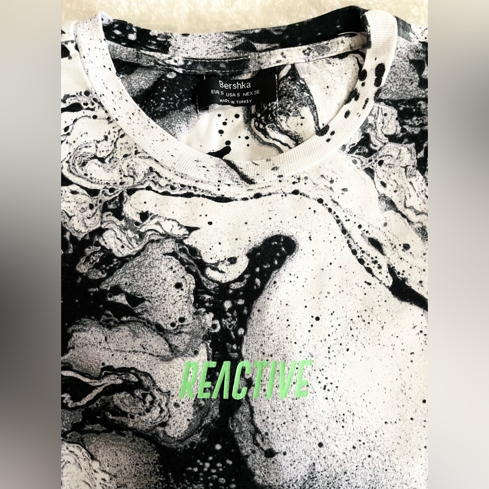 Bershka Marble Print T shirt